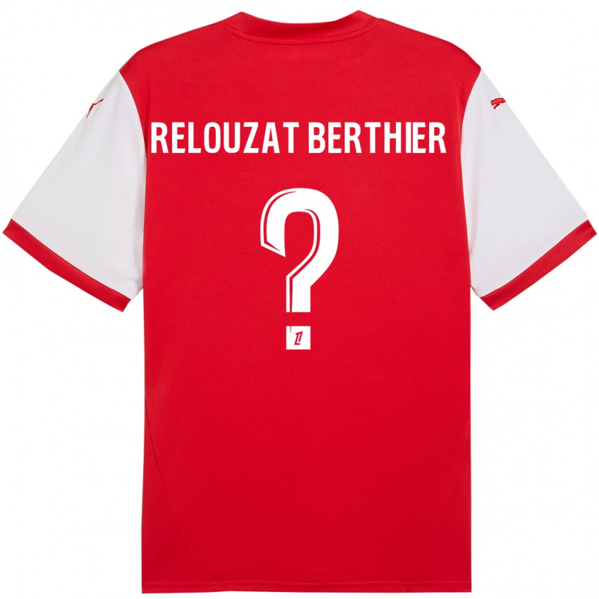 Niño Camiseta Maxime Relouzat Berthier #0 Rojo Blanco 1ª Equipación 2024/25 La Camisa