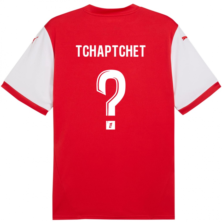 Niño Camiseta Arthur Tchaptchet #0 Rojo Blanco 1ª Equipación 2024/25 La Camisa