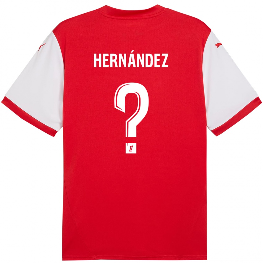 Niño Camiseta Melvin Hernández #0 Rojo Blanco 1ª Equipación 2024/25 La Camisa