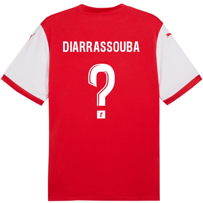 Niño Camiseta Tidiane Diarrassouba #0 Rojo Blanco 1ª Equipación 2024/25 La Camisa