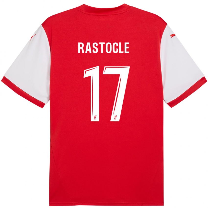 Niño Camiseta Jade Rastocle #17 Rojo Blanco 1ª Equipación 2024/25 La Camisa