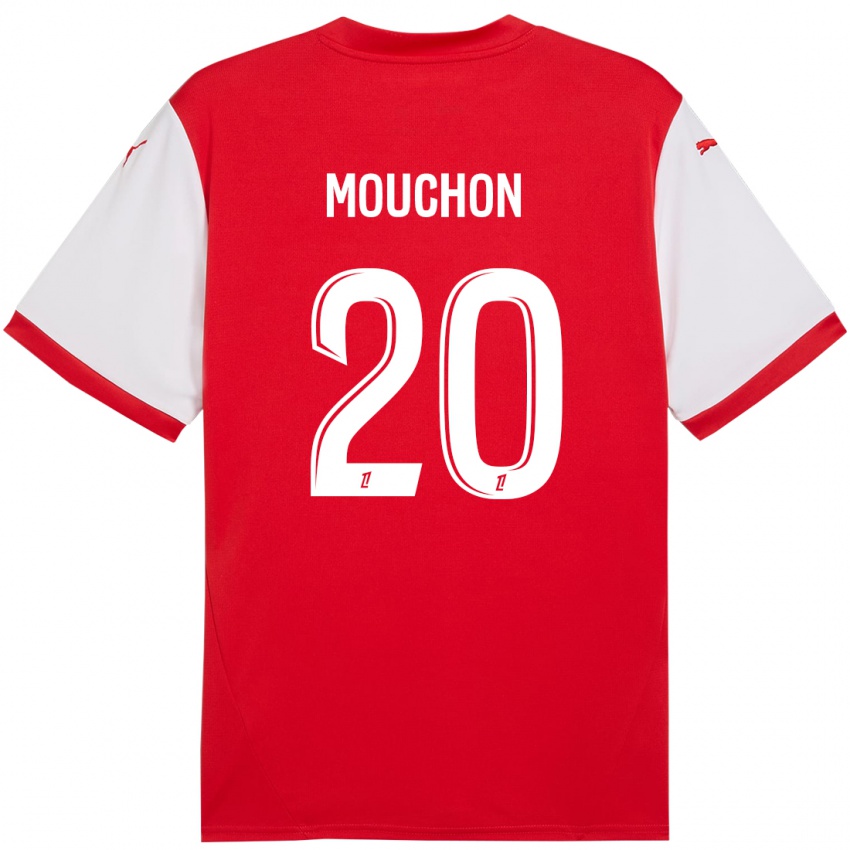 Niño Camiseta Noemie Mouchon #20 Rojo Blanco 1ª Equipación 2024/25 La Camisa