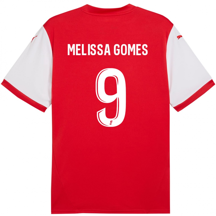 Niño Camiseta Melissa Ferreira Gomes #9 Rojo Blanco 1ª Equipación 2024/25 La Camisa