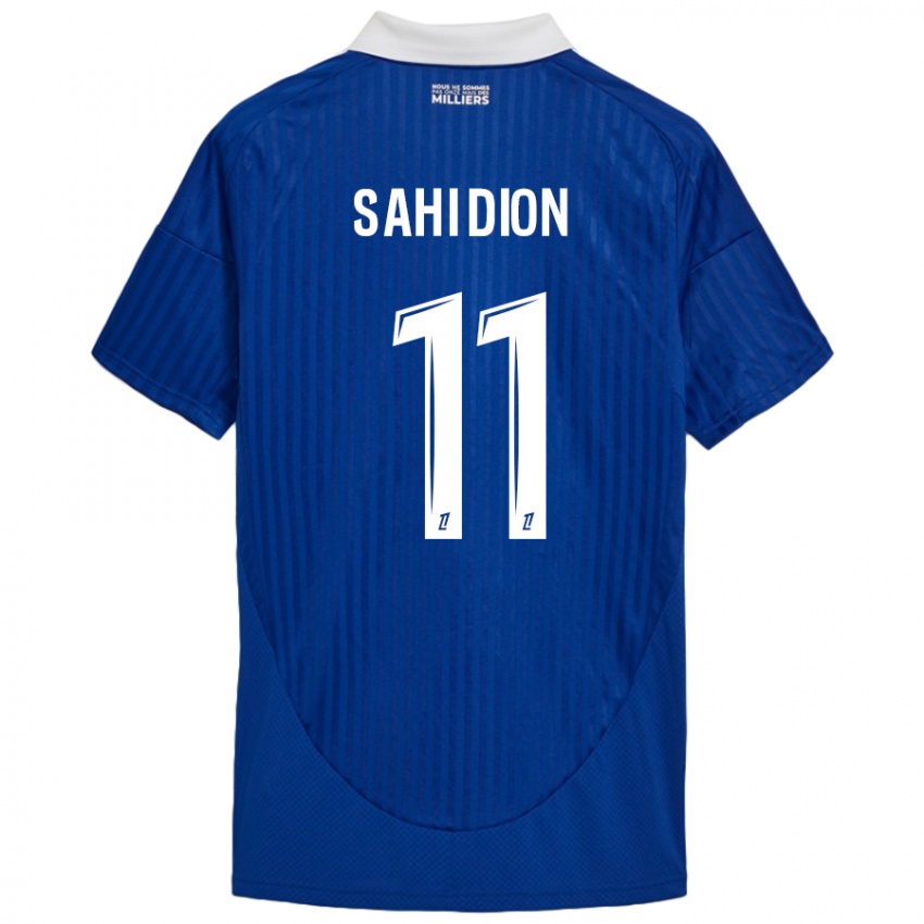 Niño Camiseta Moïse Sahi Dion #11 Azul Blanco 1ª Equipación 2024/25 La Camisa