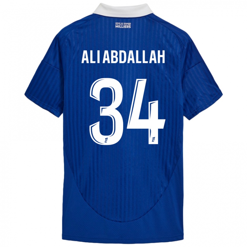 Niño Camiseta Aboubacar Ali Abdallah #34 Azul Blanco 1ª Equipación 2024/25 La Camisa