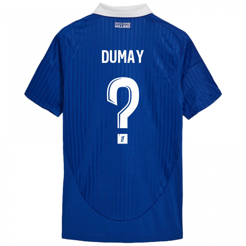 Niño Camiseta Yoann Dumay #0 Azul Blanco 1ª Equipación 2024/25 La Camisa