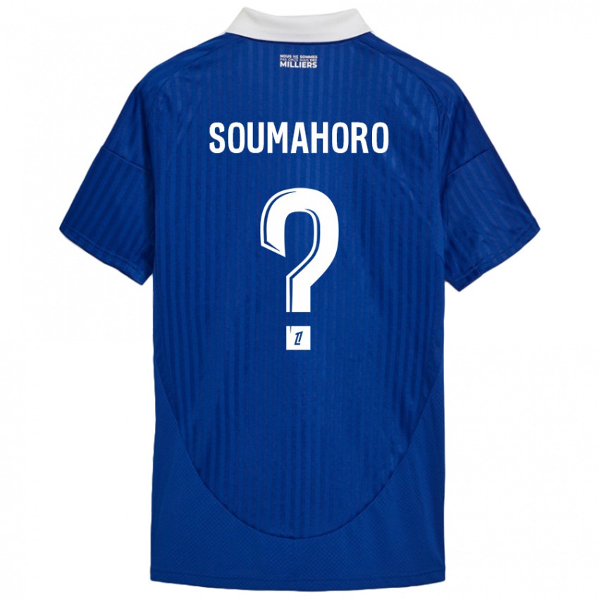 Niño Camiseta Mohamed Soumahoro #0 Azul Blanco 1ª Equipación 2024/25 La Camisa