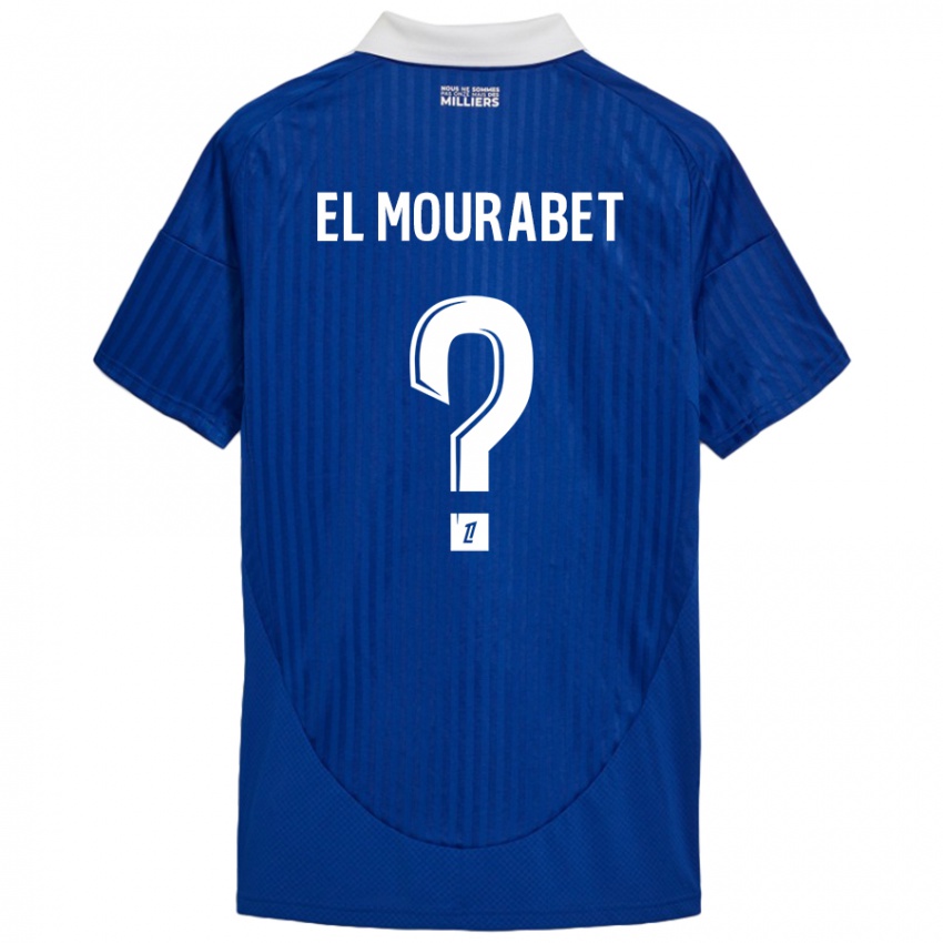 Niño Camiseta Samir El Mourabet #0 Azul Blanco 1ª Equipación 2024/25 La Camisa