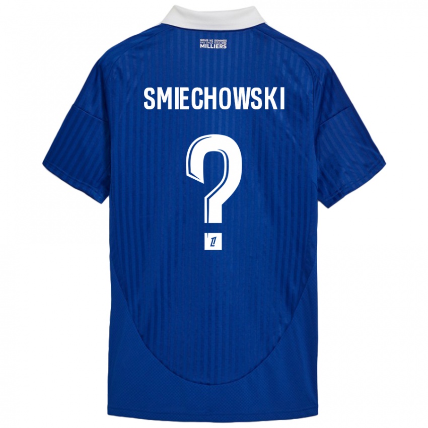 Niño Camiseta Artur Smiechowski #0 Azul Blanco 1ª Equipación 2024/25 La Camisa