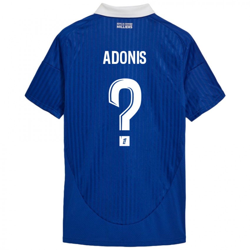 Niño Camiseta Erwan Adonis #0 Azul Blanco 1ª Equipación 2024/25 La Camisa