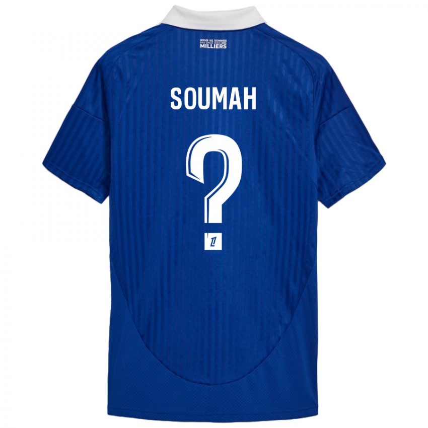 Niño Camiseta Mohamed Soumah #0 Azul Blanco 1ª Equipación 2024/25 La Camisa