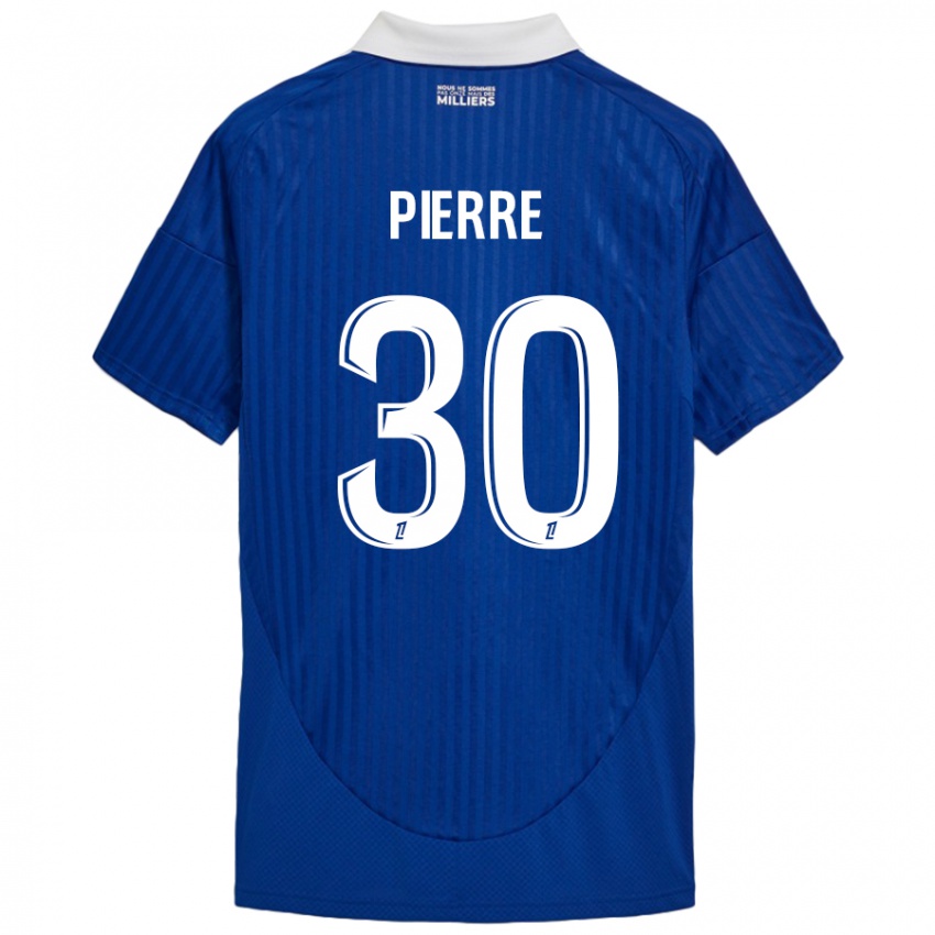 Niño Camiseta Alexandre Pierre #30 Azul Blanco 1ª Equipación 2024/25 La Camisa