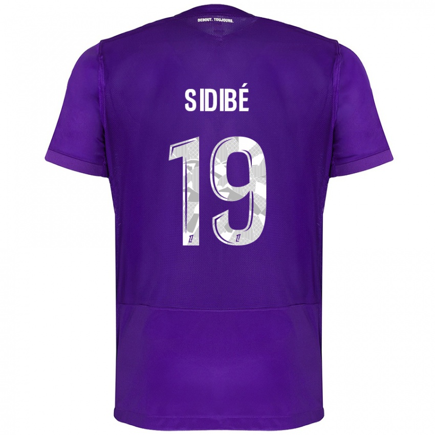 Niño Camiseta Djibril Sidibé #19 Morado Blanco 1ª Equipación 2024/25 La Camisa