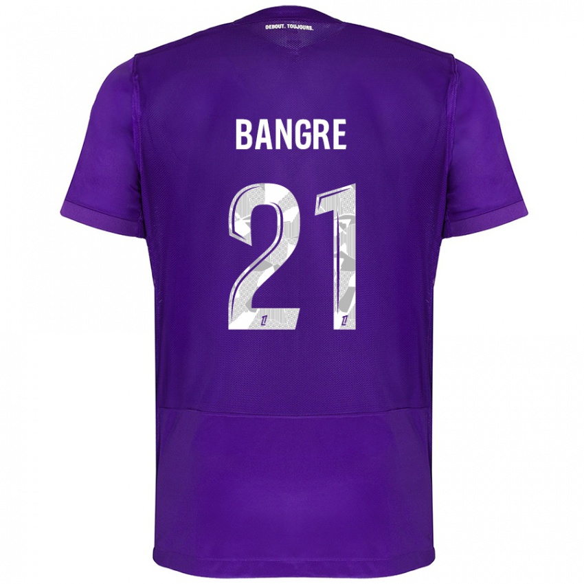 Niño Camiseta Mamady Bangré #21 Morado Blanco 1ª Equipación 2024/25 La Camisa