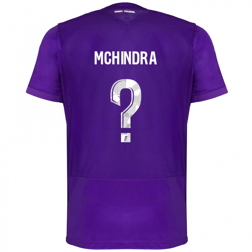 Niño Camiseta Naime Said Mchindra #0 Morado Blanco 1ª Equipación 2024/25 La Camisa