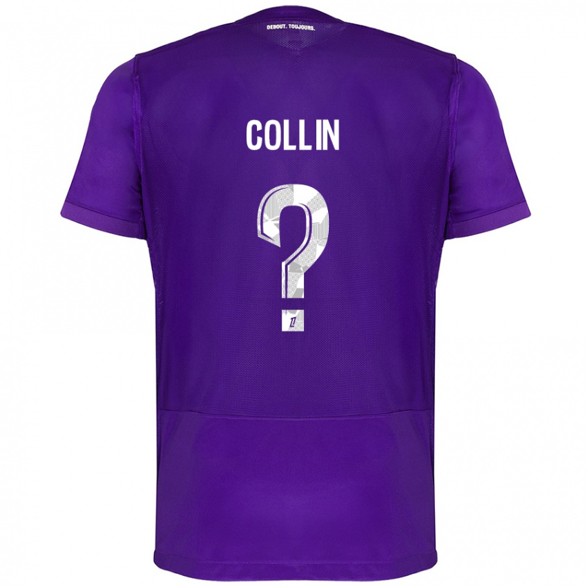 Niño Camiseta Théo Collin #0 Morado Blanco 1ª Equipación 2024/25 La Camisa