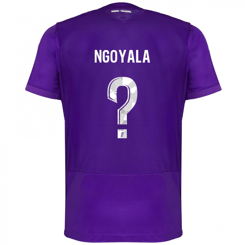 Niño Camiseta Frédéric Efuele Ngoyala #0 Morado Blanco 1ª Equipación 2024/25 La Camisa