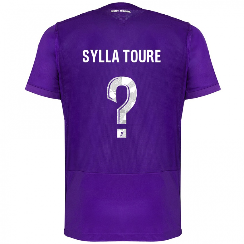 Niño Camiseta Ismael Sylla Touré #0 Morado Blanco 1ª Equipación 2024/25 La Camisa