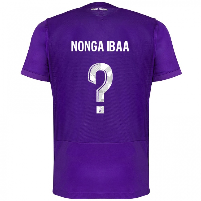 Niño Camiseta Alou Nonga Ibaa #0 Morado Blanco 1ª Equipación 2024/25 La Camisa