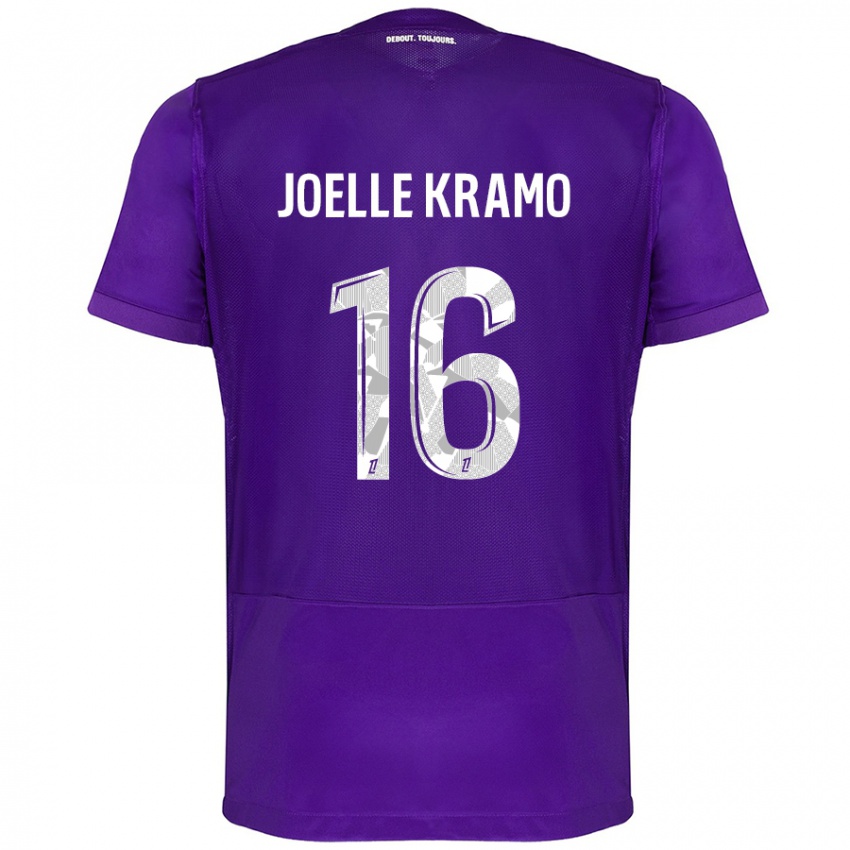 Niño Camiseta Marie Joelle Kramo #16 Morado Blanco 1ª Equipación 2024/25 La Camisa