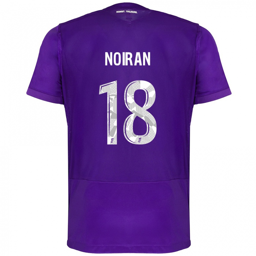 Niño Camiseta Clara Noiran #18 Morado Blanco 1ª Equipación 2024/25 La Camisa