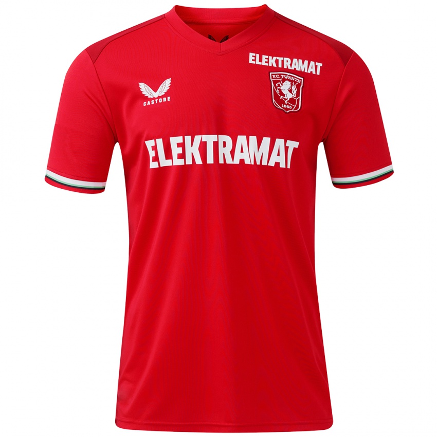 Niño Camiseta Benjamin Nagel #0 Rojo Blanco 1ª Equipación 2024/25 La Camisa