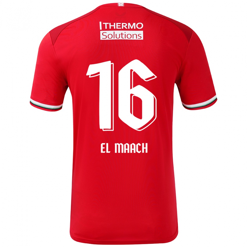 Niño Camiseta Issam El Maach #16 Rojo Blanco 1ª Equipación 2024/25 La Camisa