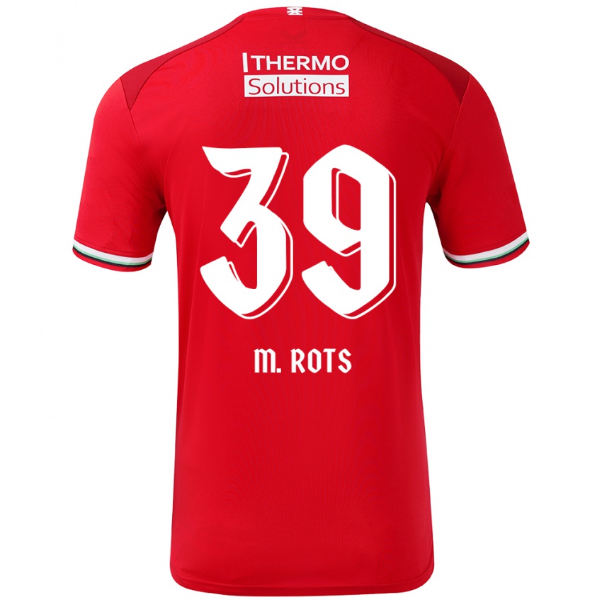 Niño Camiseta Mats Rots #39 Rojo Blanco 1ª Equipación 2024/25 La Camisa