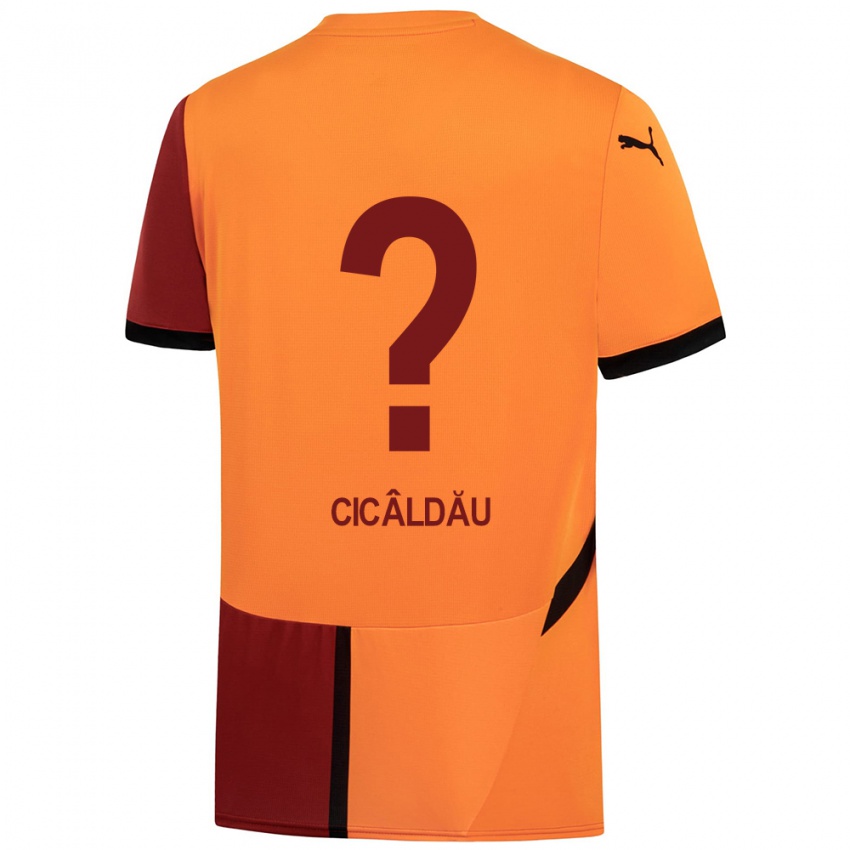 Niño Camiseta Alexandru Cicâldău #0 Amarillo Rojo 1ª Equipación 2024/25 La Camisa