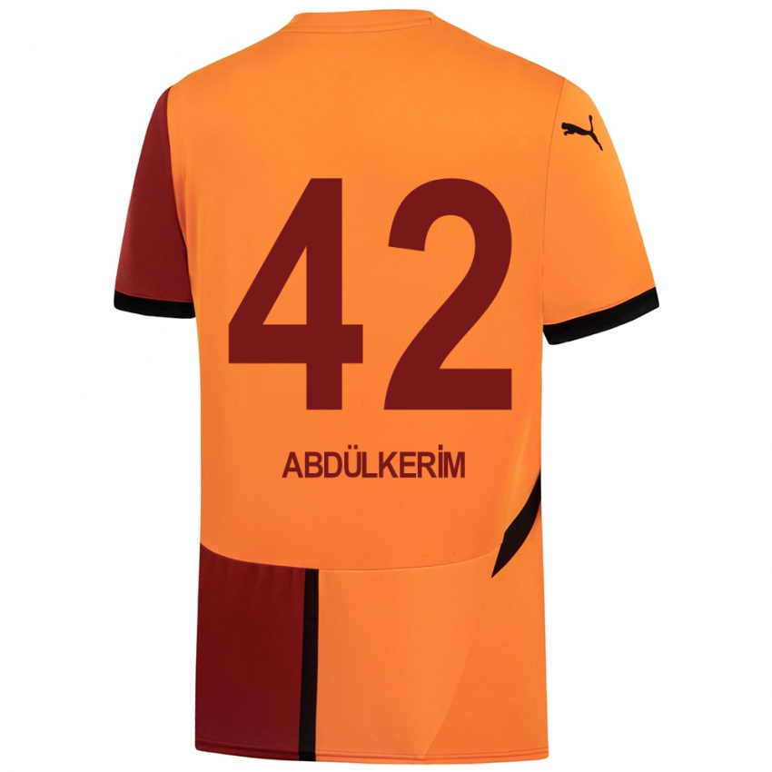 Niño Camiseta Abdülkerim Bardakcı #42 Amarillo Rojo 1ª Equipación 2024/25 La Camisa