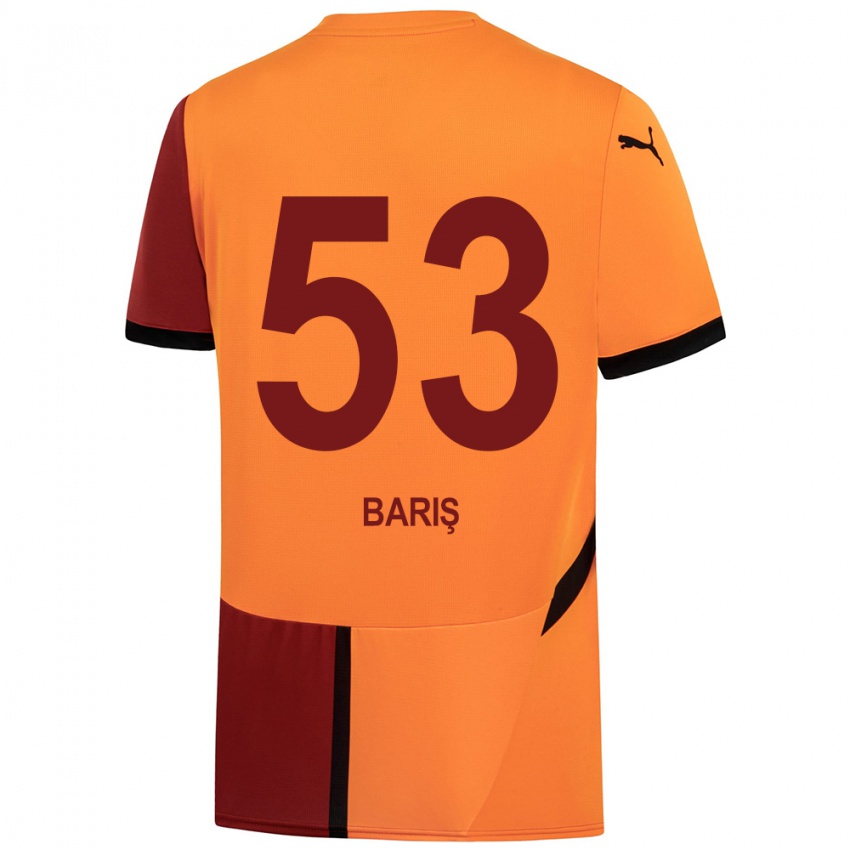 Niño Camiseta Barış Alper Yılmaz #53 Amarillo Rojo 1ª Equipación 2024/25 La Camisa