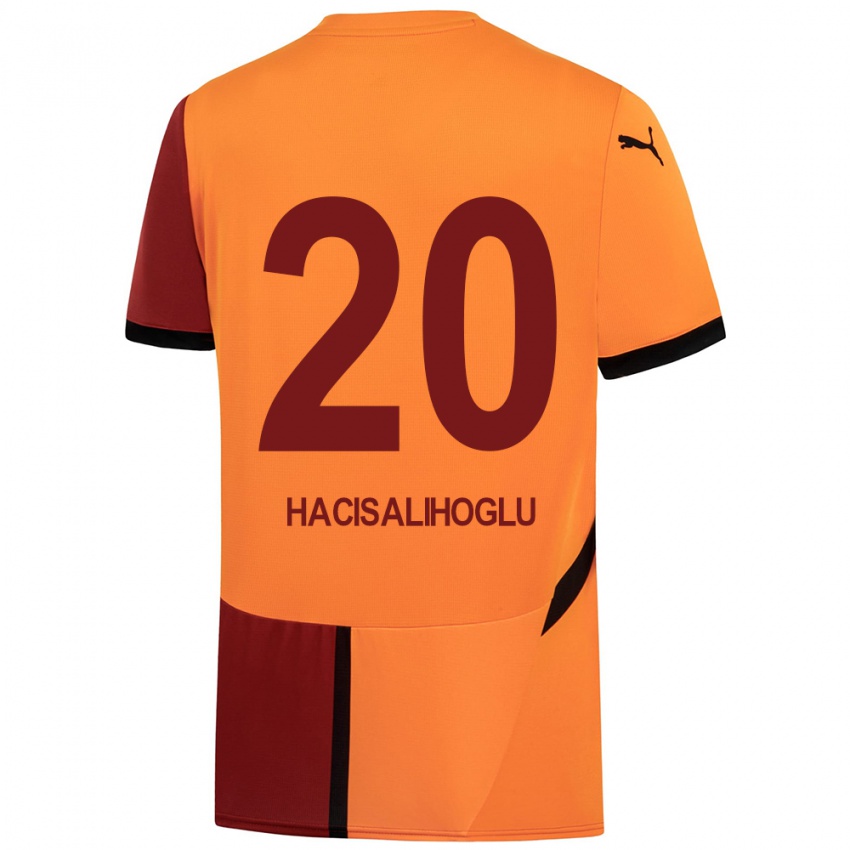 Niño Camiseta Arda Hacisalihoglu #20 Amarillo Rojo 1ª Equipación 2024/25 La Camisa