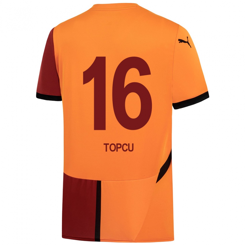 Niño Camiseta Ebru Topçu #16 Amarillo Rojo 1ª Equipación 2024/25 La Camisa