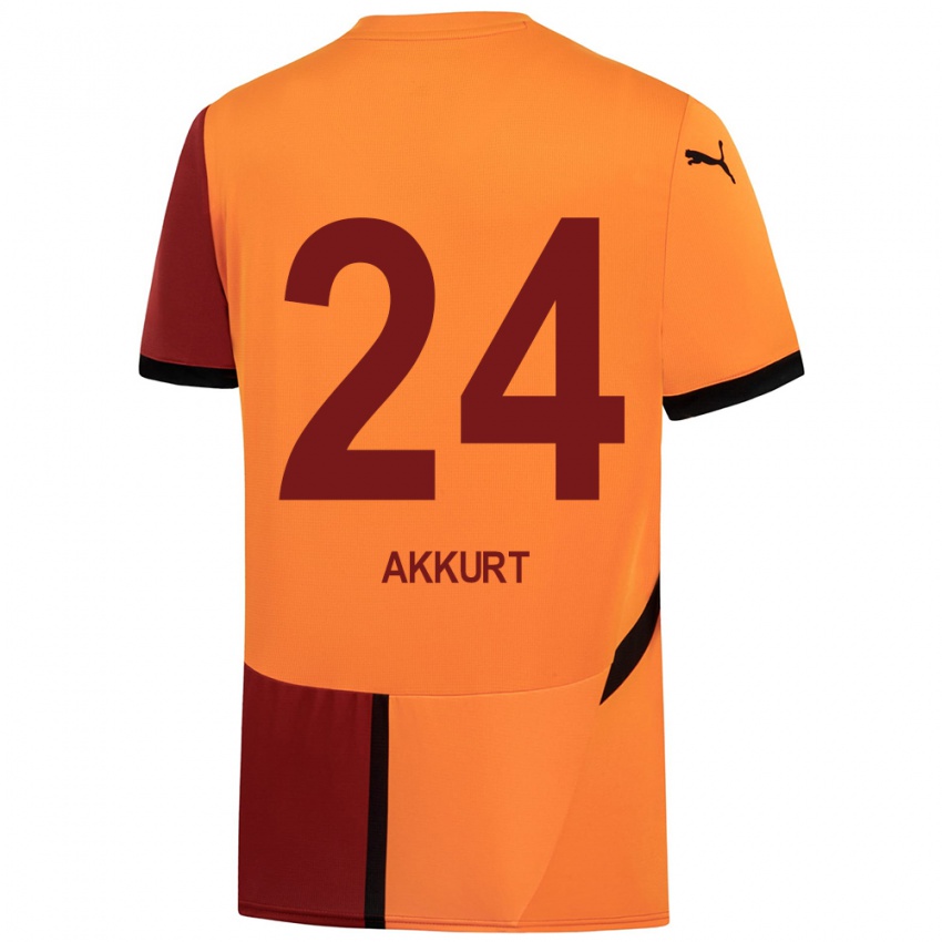 Niño Camiseta Arzu Akkurt #24 Amarillo Rojo 1ª Equipación 2024/25 La Camisa