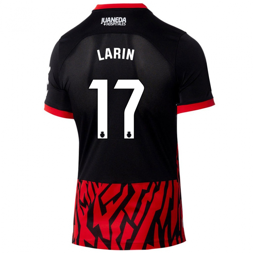 Niño Camiseta Cyle Larin #17 Negro Rojo 1ª Equipación 2024/25 La Camisa