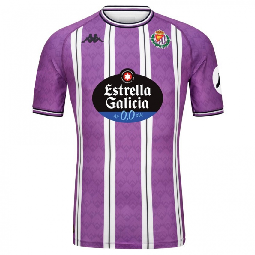 Niño Camiseta Miguel Redondo #0 Púrpura Blanco 1ª Equipación 2024/25 La Camisa