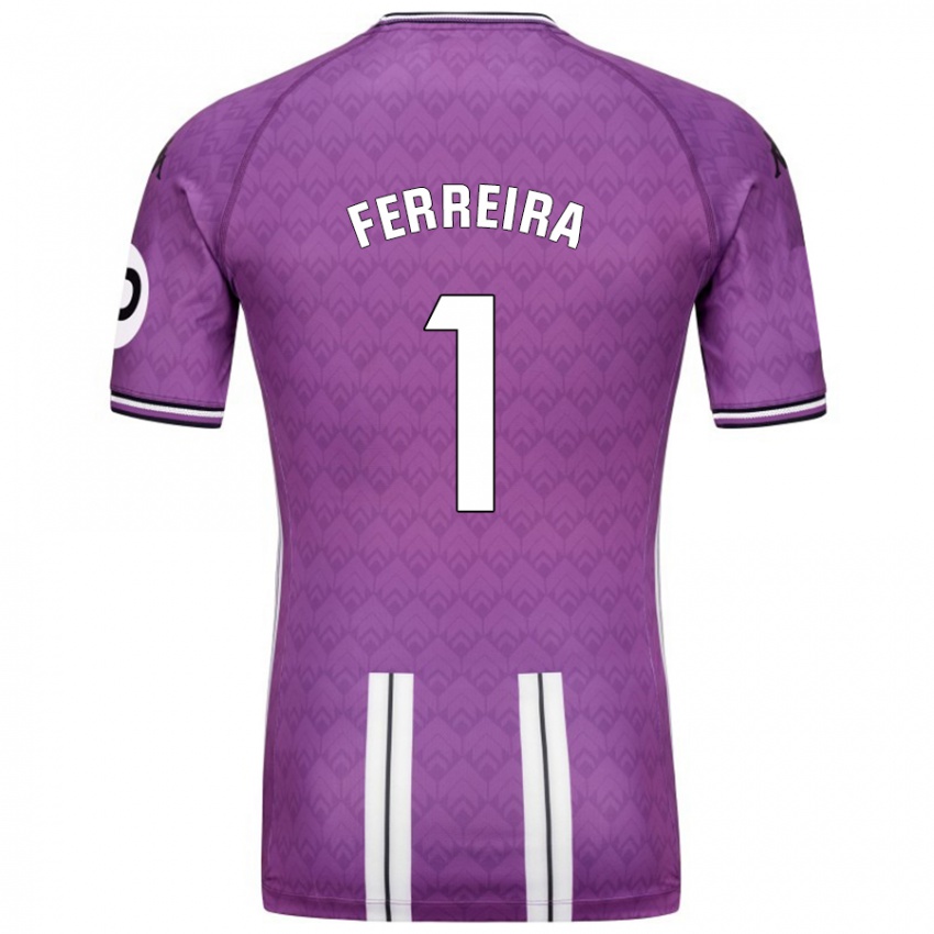 Niño Camiseta André Ferreira #1 Púrpura Blanco 1ª Equipación 2024/25 La Camisa