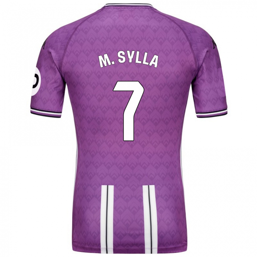 Niño Camiseta Mamadou Sylla #7 Púrpura Blanco 1ª Equipación 2024/25 La Camisa