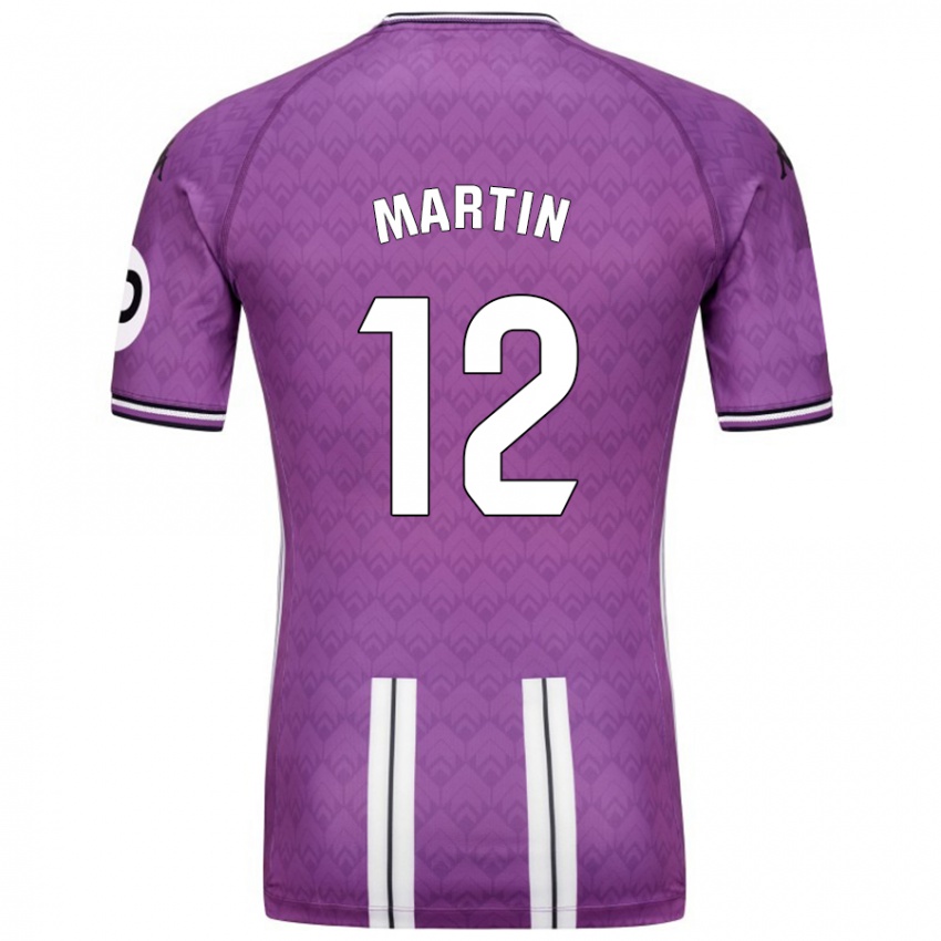 Niño Camiseta Mario Martin #12 Púrpura Blanco 1ª Equipación 2024/25 La Camisa