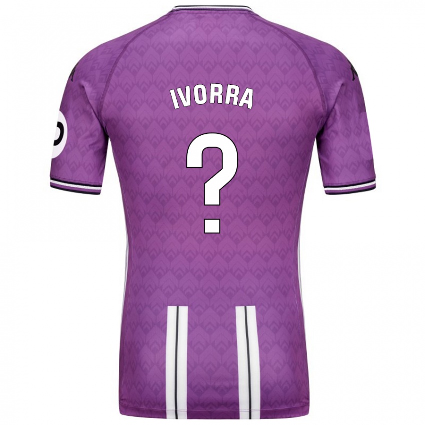 Niño Camiseta Iker Ivorra #0 Púrpura Blanco 1ª Equipación 2024/25 La Camisa