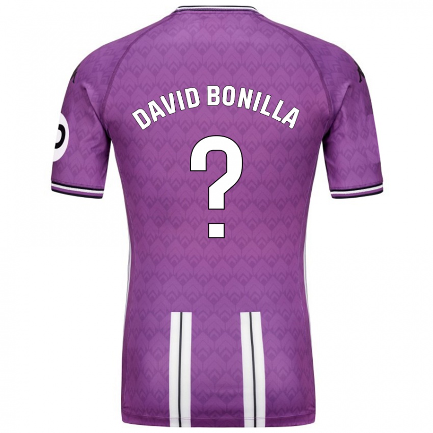 Niño Camiseta Juan David Bonilla #0 Púrpura Blanco 1ª Equipación 2024/25 La Camisa