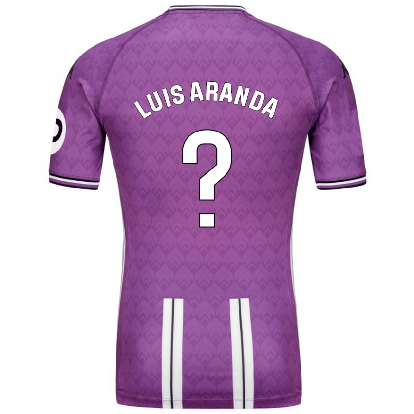 Niño Camiseta José Luis Aranda #0 Púrpura Blanco 1ª Equipación 2024/25 La Camisa