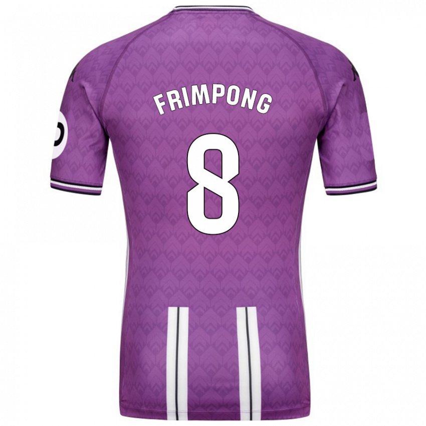 Niño Camiseta Eugene Frimpong #8 Púrpura Blanco 1ª Equipación 2024/25 La Camisa