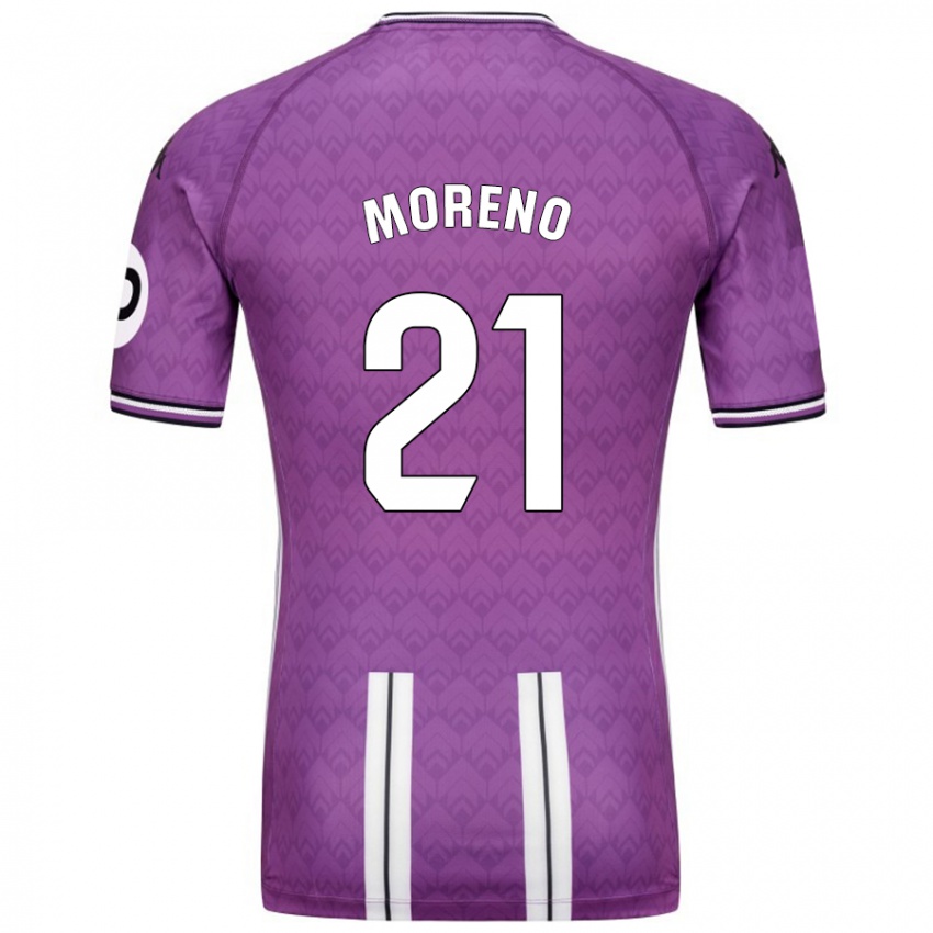 Niño Camiseta Xavi Moreno #21 Púrpura Blanco 1ª Equipación 2024/25 La Camisa