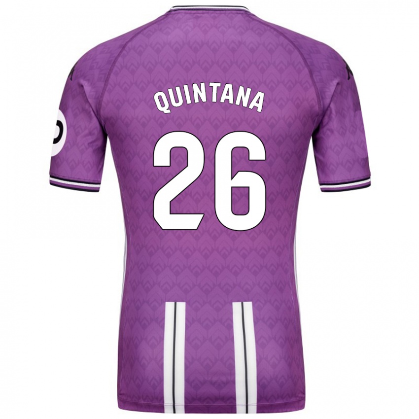 Niño Camiseta Alberto Quintana #26 Púrpura Blanco 1ª Equipación 2024/25 La Camisa