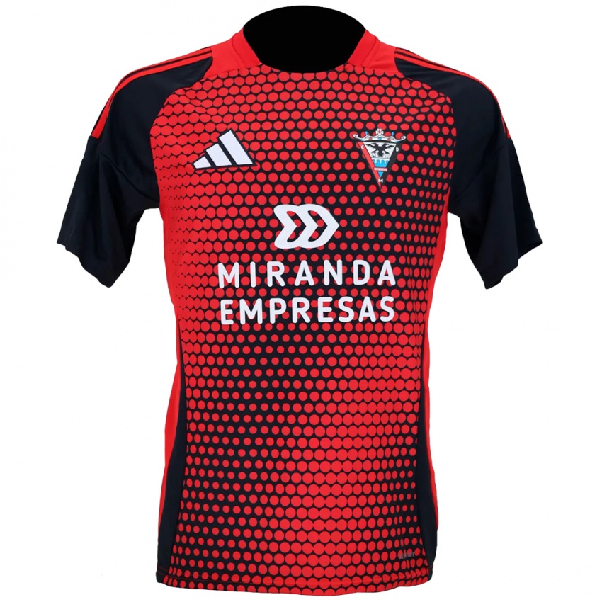 Niño Camiseta Alberto García #0 Rojo Negro 1ª Equipación 2024/25 La Camisa