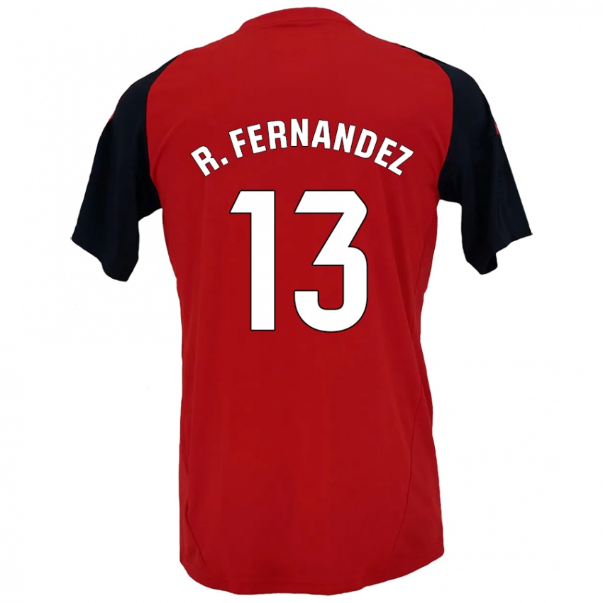 Niño Camiseta Raúl Fernández #13 Rojo Negro 1ª Equipación 2024/25 La Camisa