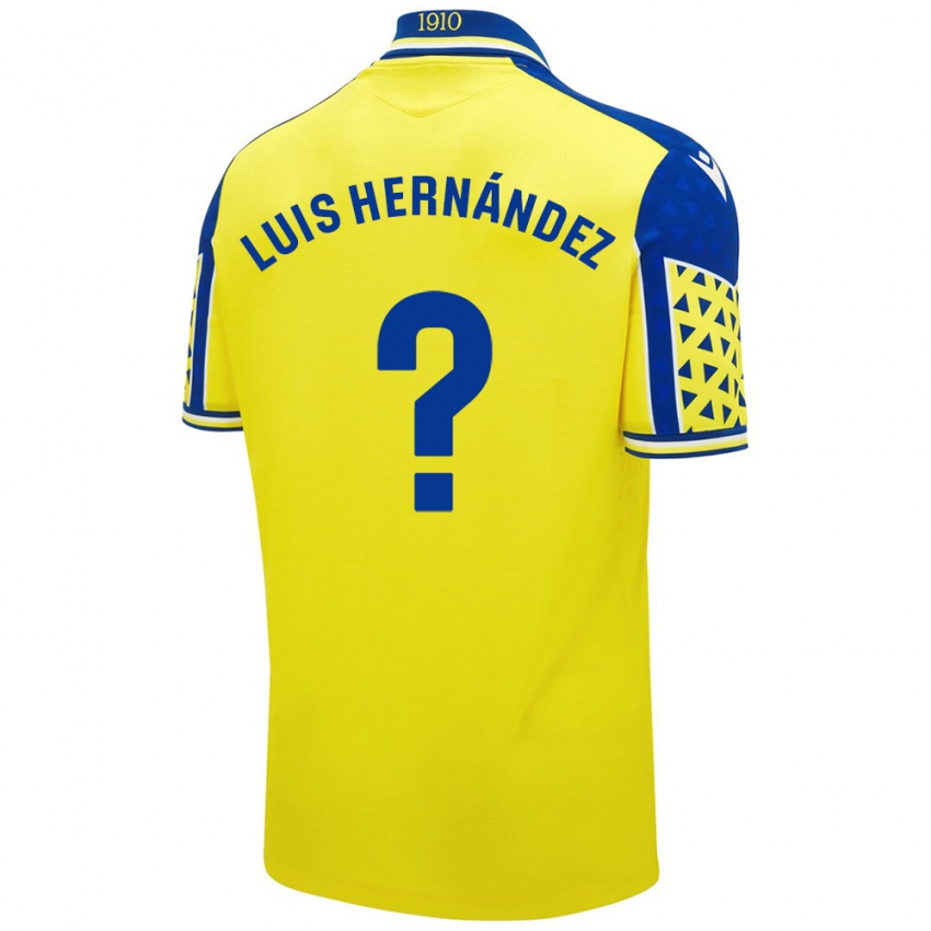 Niño Camiseta Luis Hernández #0 Amarillo Azul 1ª Equipación 2024/25 La Camisa