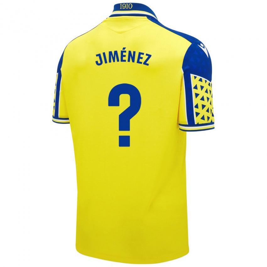 Niño Camiseta Álvaro Jiménez #0 Amarillo Azul 1ª Equipación 2024/25 La Camisa