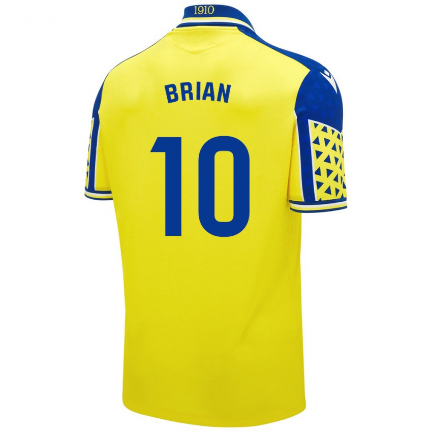 Niño Camiseta Brian Ocampo #10 Amarillo Azul 1ª Equipación 2024/25 La Camisa